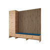GARDEROBE Balma VI - Blau, Holzwerkstoff (230/206/44cm) - MIRJAN24