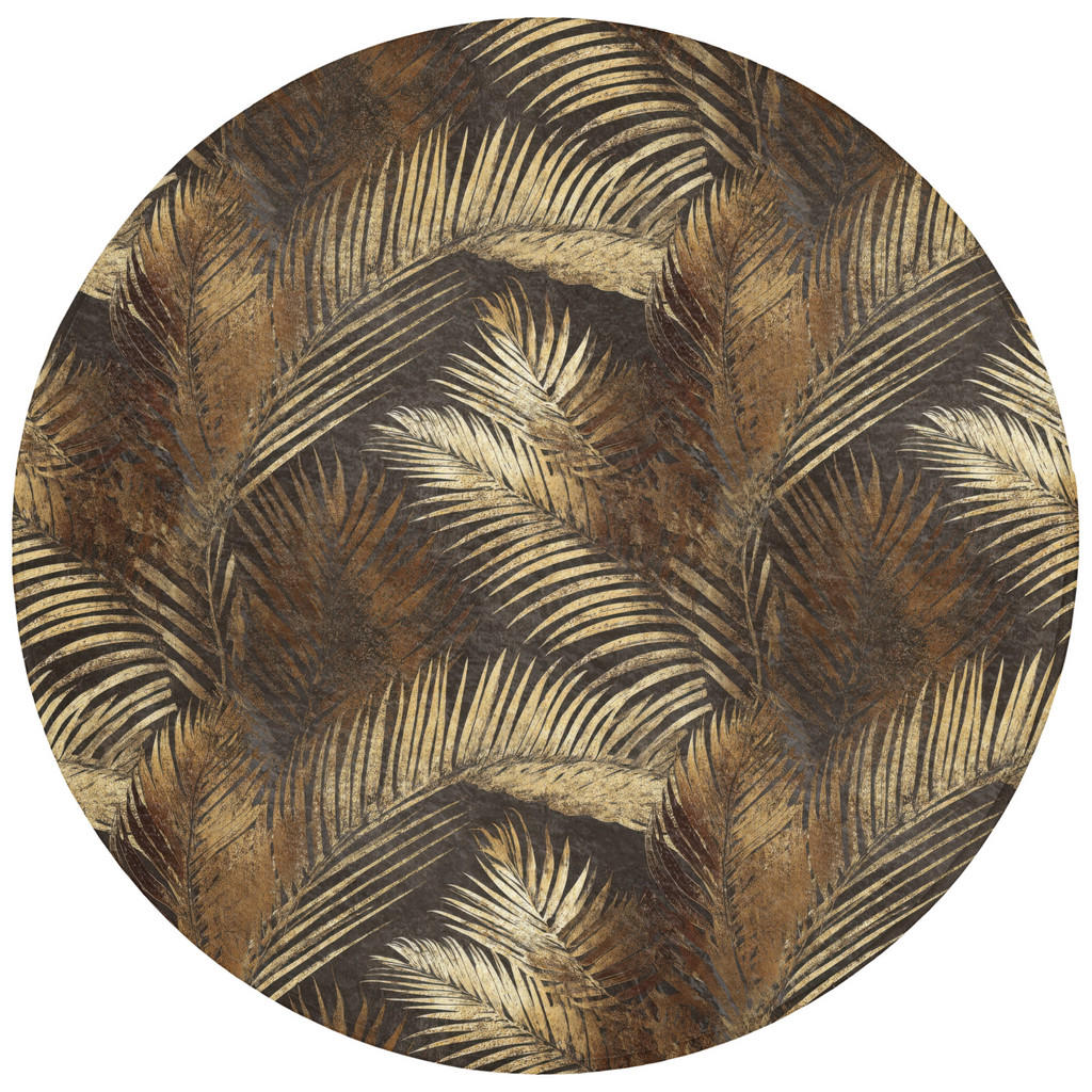 OnlyWow KOUPELNOVÁ PŘEDLOŽKA Tropical - Listy - zlaté 70x70 cm