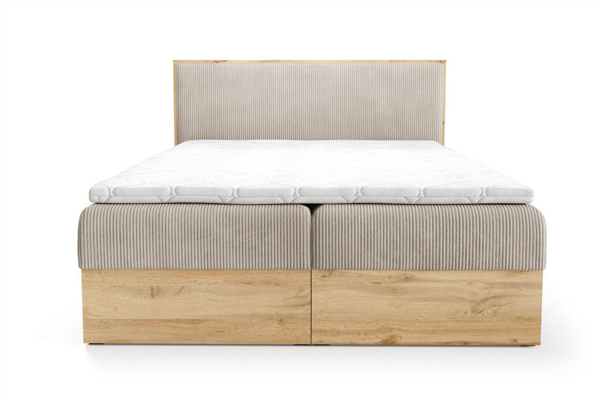 BOXBETT Roland Premium - Gelb, Holzwerkstoff/Textil (140/220cm) - Fun Möbel
