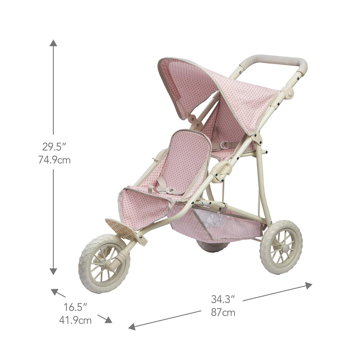 PUPPENWAGEN, Rosa, 75cm - Pink, Holzwerkstoff (87/75/42cm) - Teamson Kids
