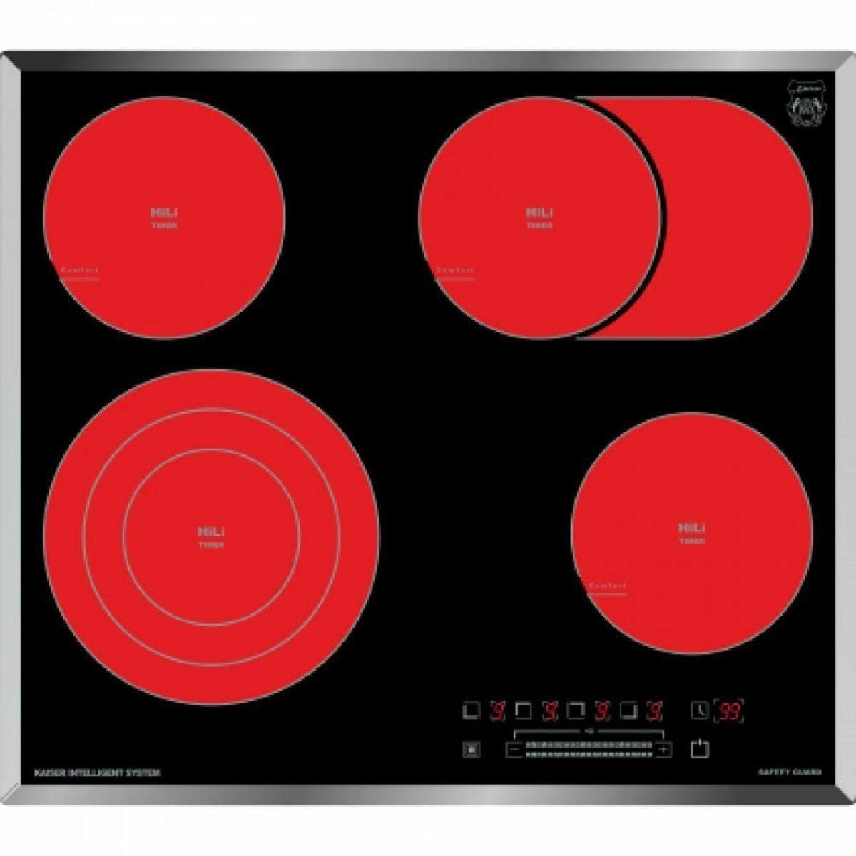 BACKOFEN-SET Einbaubackofen 60 cm EH 6339+KCT 6715 F Ära Glaskeramikkochfeld 60 cm - Silberfarben, Metall (59.4/59.4/57.5cm) - Kaiser Küchengeräte