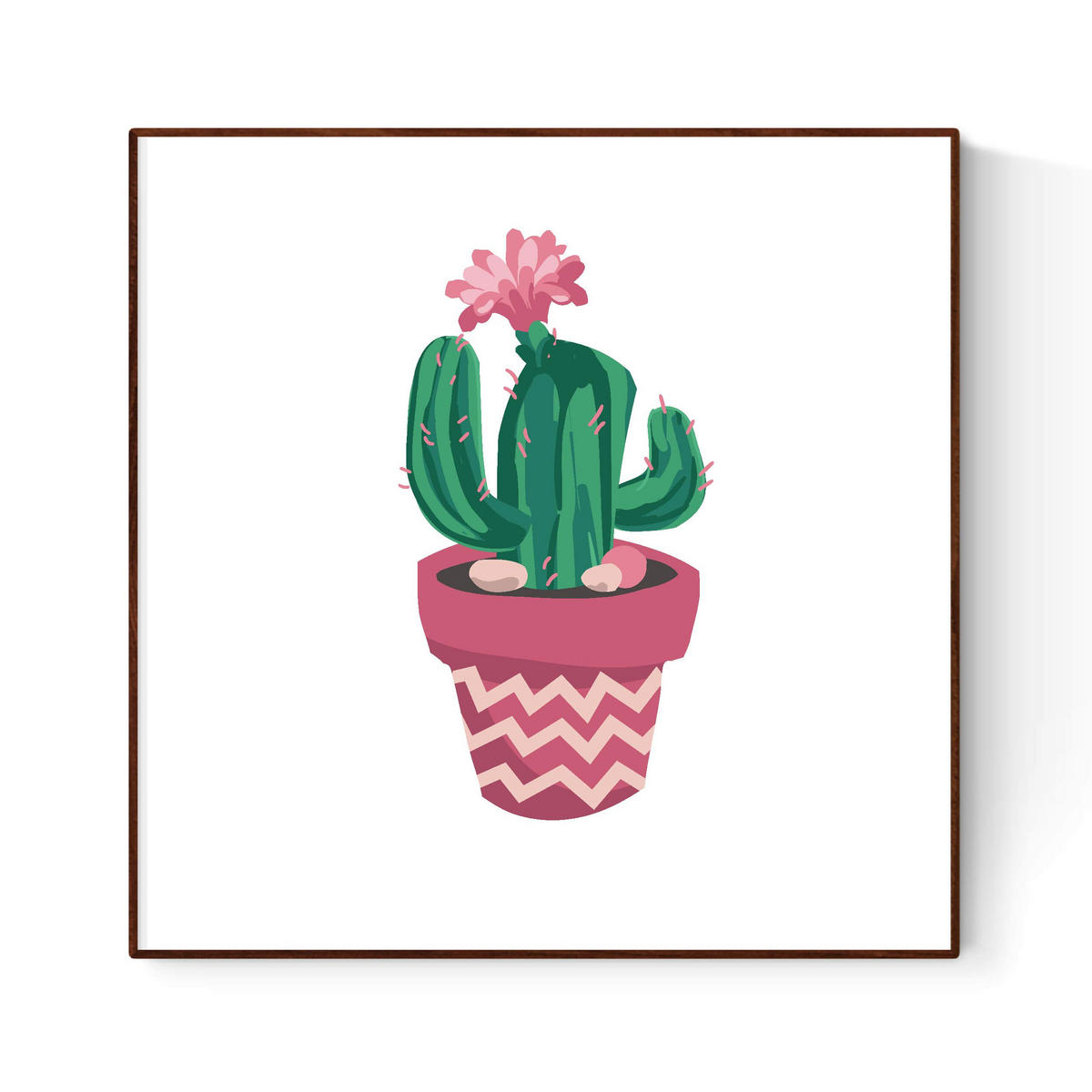 POSTER Set Mit 6 Kaktus Illustriert Blätter 30X30 Rahmenlos - Klar, Papier (29/3cm) - Nacnic