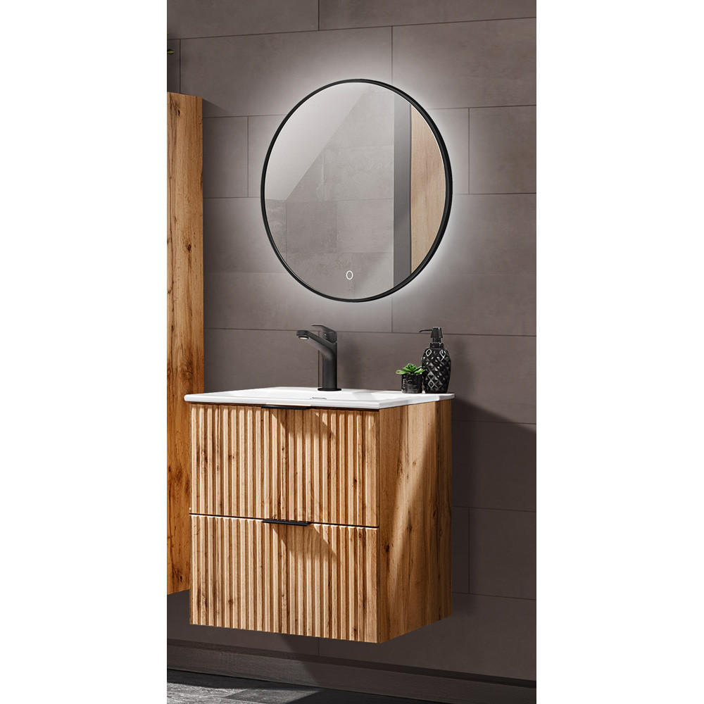 BADMÖBEL-SET 2-TLG. Adelaide-56 - Braun, Holzwerkstoff (61/200/46cm) - Lomado