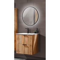 BADMÖBEL-SET 2-TLG. Adelaide-56 - Braun, Holzwerkstoff (61/200/46cm) - Lomado