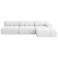 ECKSOFA modulares Sofa Razon-L2 - 285x160x70 cm Weiß Bouclé - Weiß, Holzwerkstoff/Textil (285/160cm) - ALTDECOR