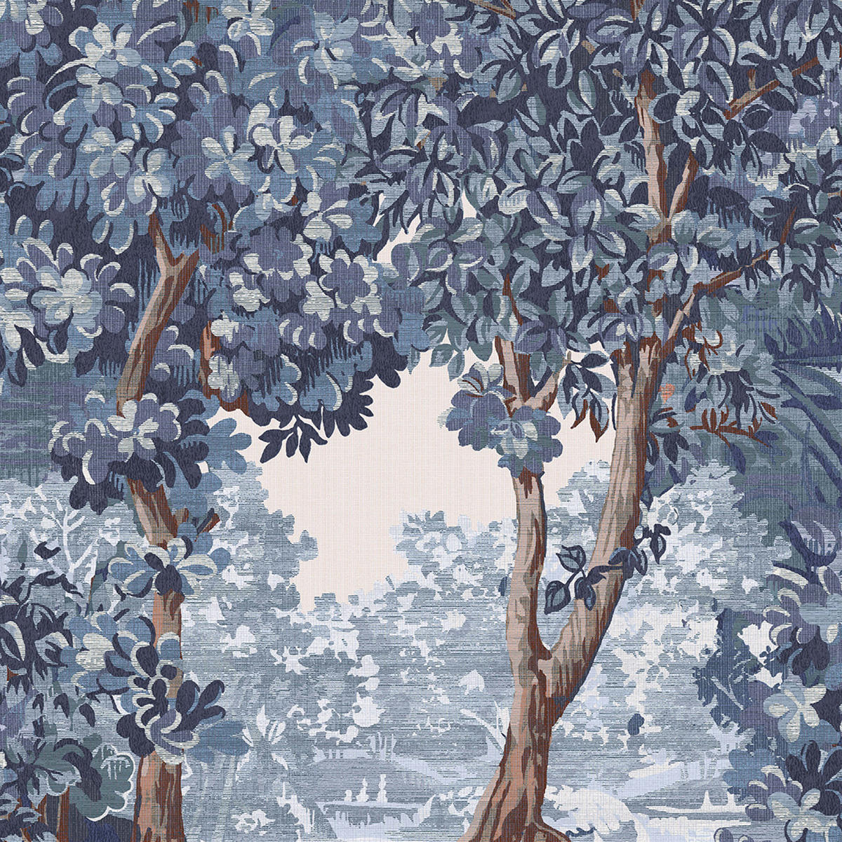 VLIESTAPETE Bodenham Twilight - Blau, Papier/Kunststoff (52/1000cm) - Graham & Brown