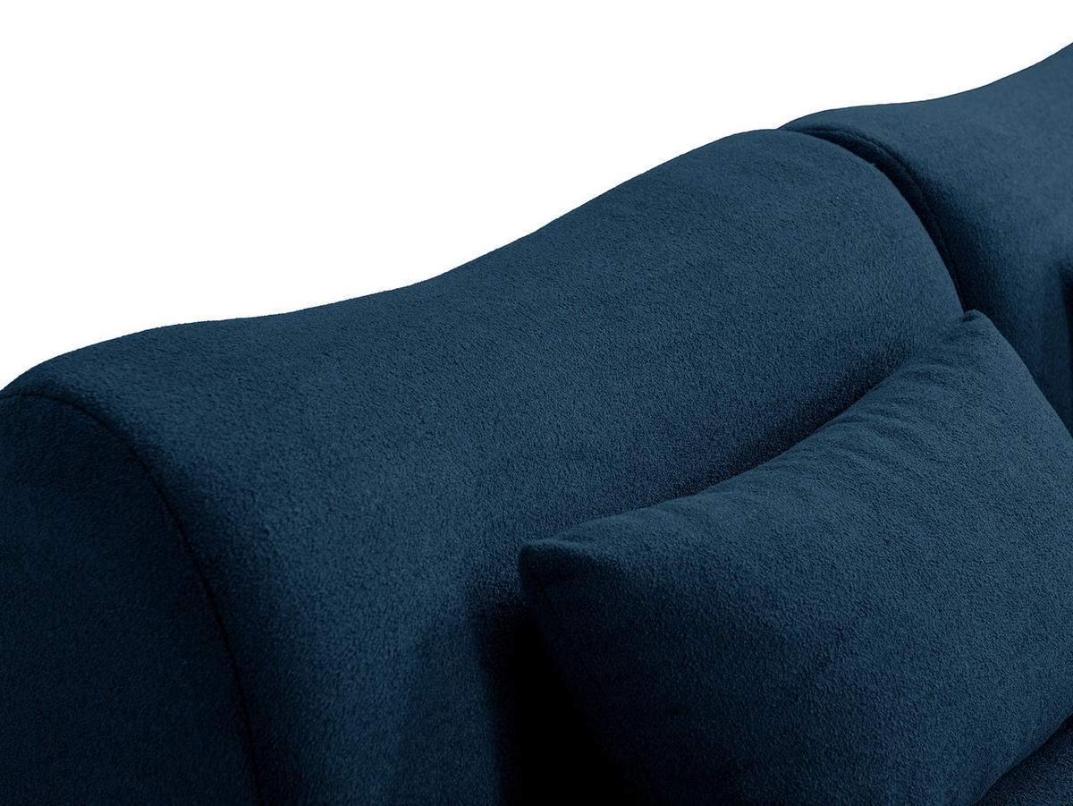 2-SITZER-SOFA Bouclé-Stoff Terrakotta-Rot - Blau, Textil (194/73/95cm) - MILYsofa