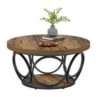 COUCHTISCH, rund, Holz, Braun, mit Stauraum - Braun, Holzwerkstoff (80/80/42.5cm) - Kaket
