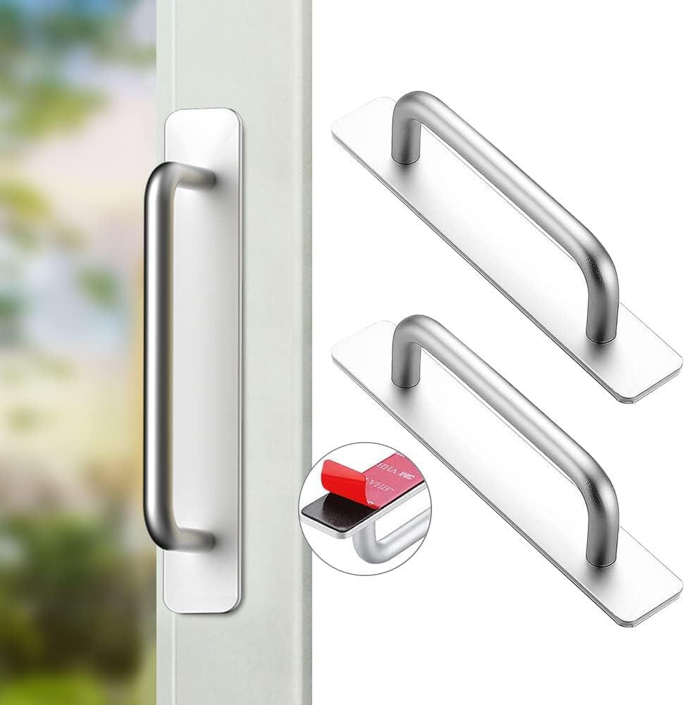 MÖBELGRIFF Silber 2er-Set 148 cm Klebegriffe Aluminium - Silberfarben, Metall (2.5/2.2/14.8cm)
