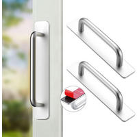 MÖBELGRIFF Silber 2er-Set 148 cm Klebegriffe Aluminium - Silberfarben, Metall (2.5/2.2/14.8cm)