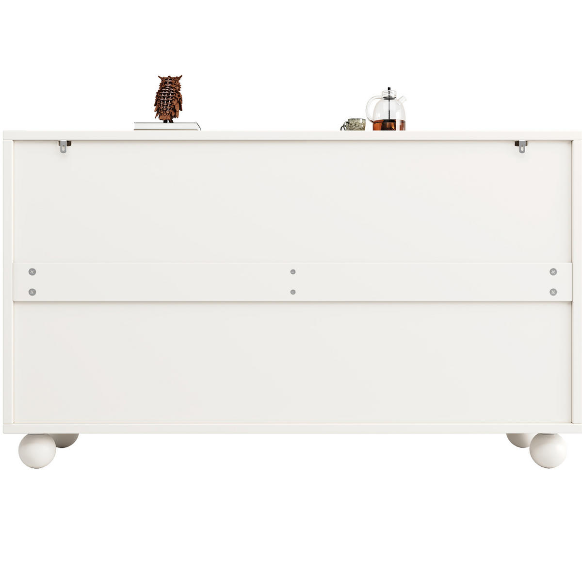 SIDEBOARD mit verstellbarem Einlegeboden 120 x 35 x 71 cm Weiß - Weiß, Metall (35/71/120cm) - Meubliv