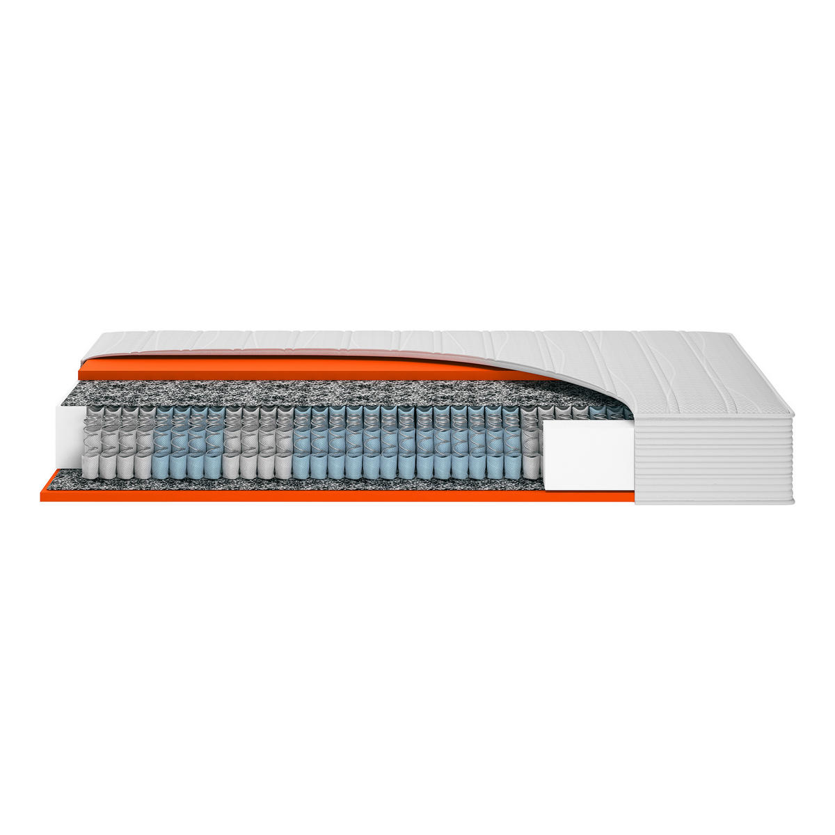 TASCHENFEDERKERN-MATRATZE "Dynamic TFK", H2, 120 x 200 cm, Höhe: ca. 24 cm - Weiß, Textil (120/200cm) - Hn8 Schlafsysteme