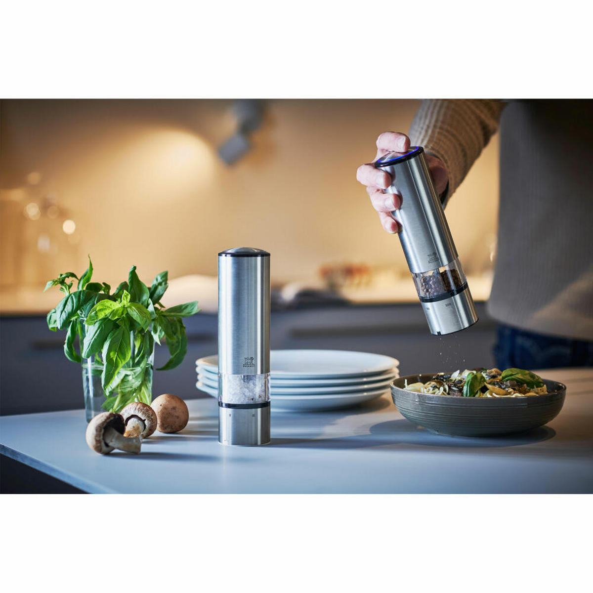 PFEFFERMÜHLE Elektrisch Elis Sense uSelect 17.5cm Acryl Stahlmahlwerk - Grau, Kunststoff (5.5/20/5.5cm) - PEUGEOT