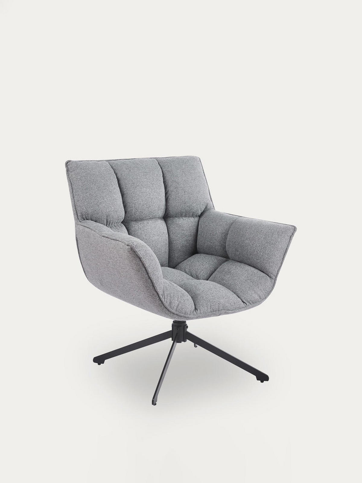 SESSEL Abyss Grau 82 cm x 92.5 cm - Grau, Textil (82/92/74cm) - Kenay Home