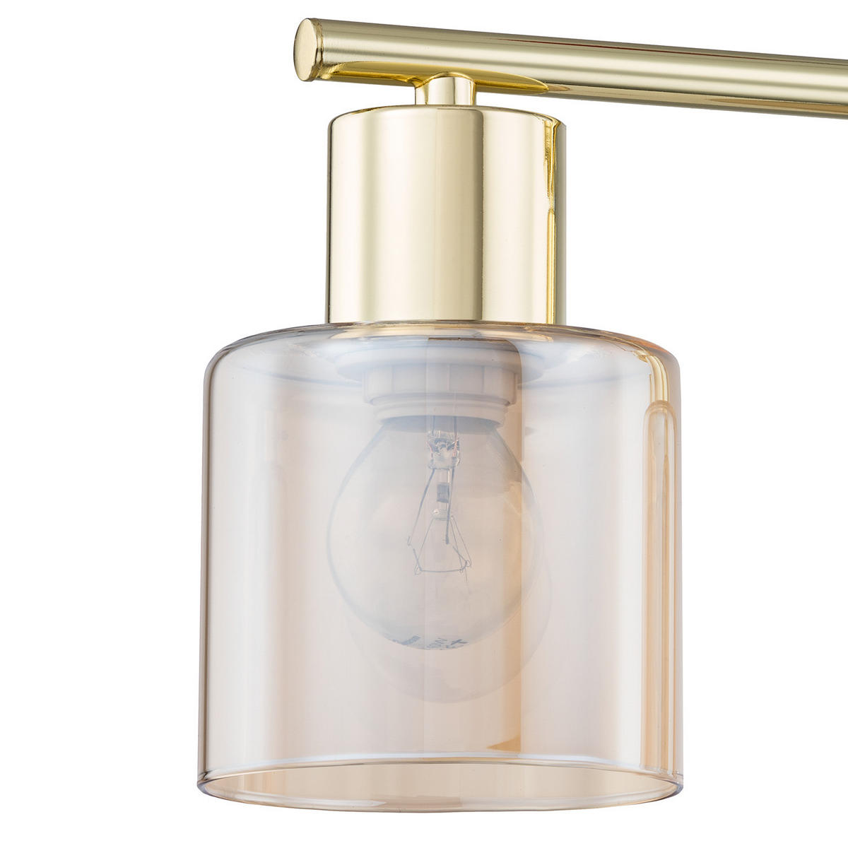 DECKENLEUCHTE - Metall / Glas, 4-flammig - Goldfarben, Glas (12/60/22cm) - home24