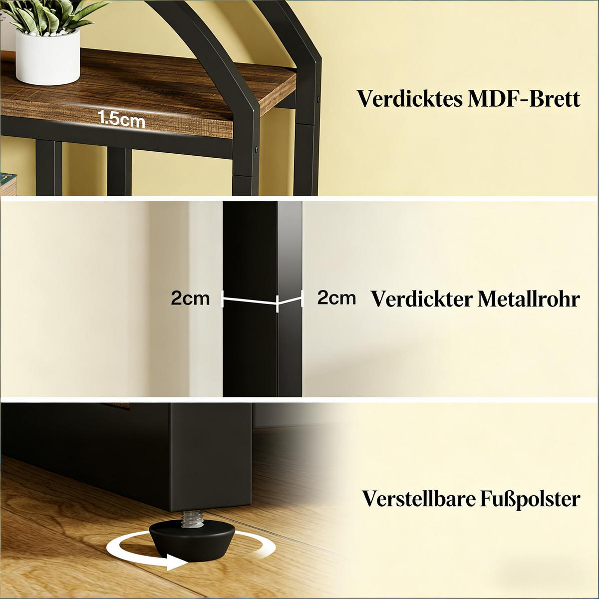 BÜCHERREGAL Schwarz/Rustikalbraun 7 Ebenen 80/30/180 cm - Schwarz, Holzwerkstoff (80/180/30cm) - PANGIVO