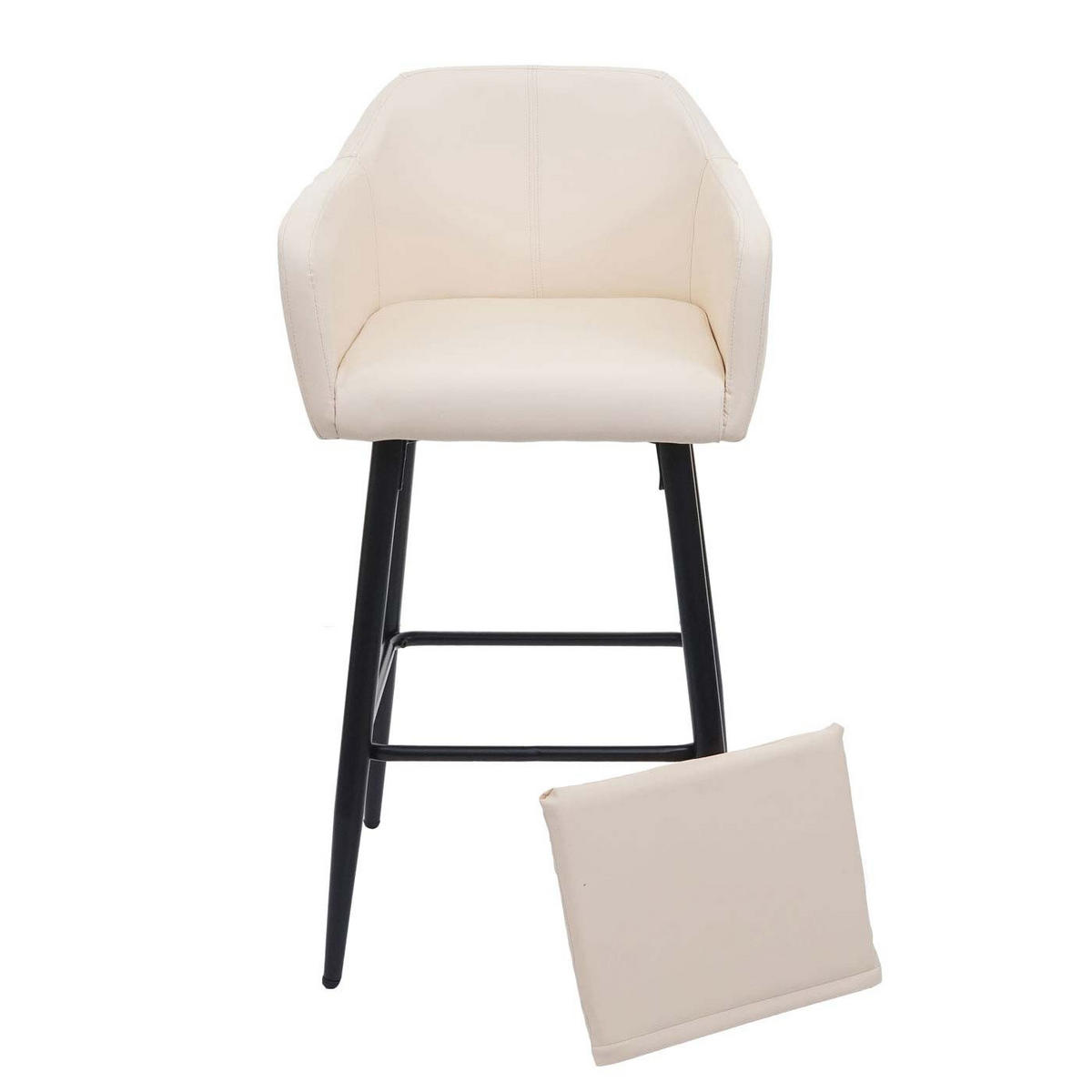 BARHOCKER Cremeweiß 2er-Set - Weiß, Textil (54/105/53cm) - MCW