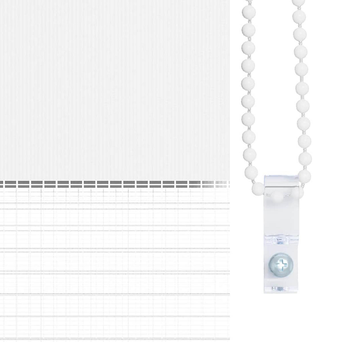 DOPPELROLLO 70,9/175 cm Stoffbreite 66,7 cm aus Polyester Weiß - Weiß, Textil (70/175cm) - vidaXL