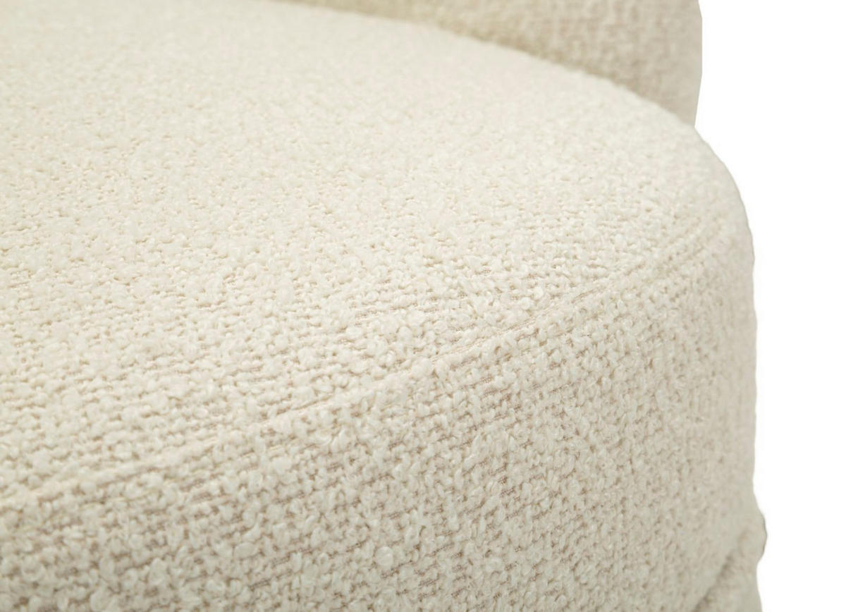 SESSEL Torino Swivel, cremefarben, Polyester, Eisen und Sperrholz, 70 x 72 x 75 cm - Creme, Holzwerkstoff/Kunststoff (70/75/72cm) - Mauro Ferretti