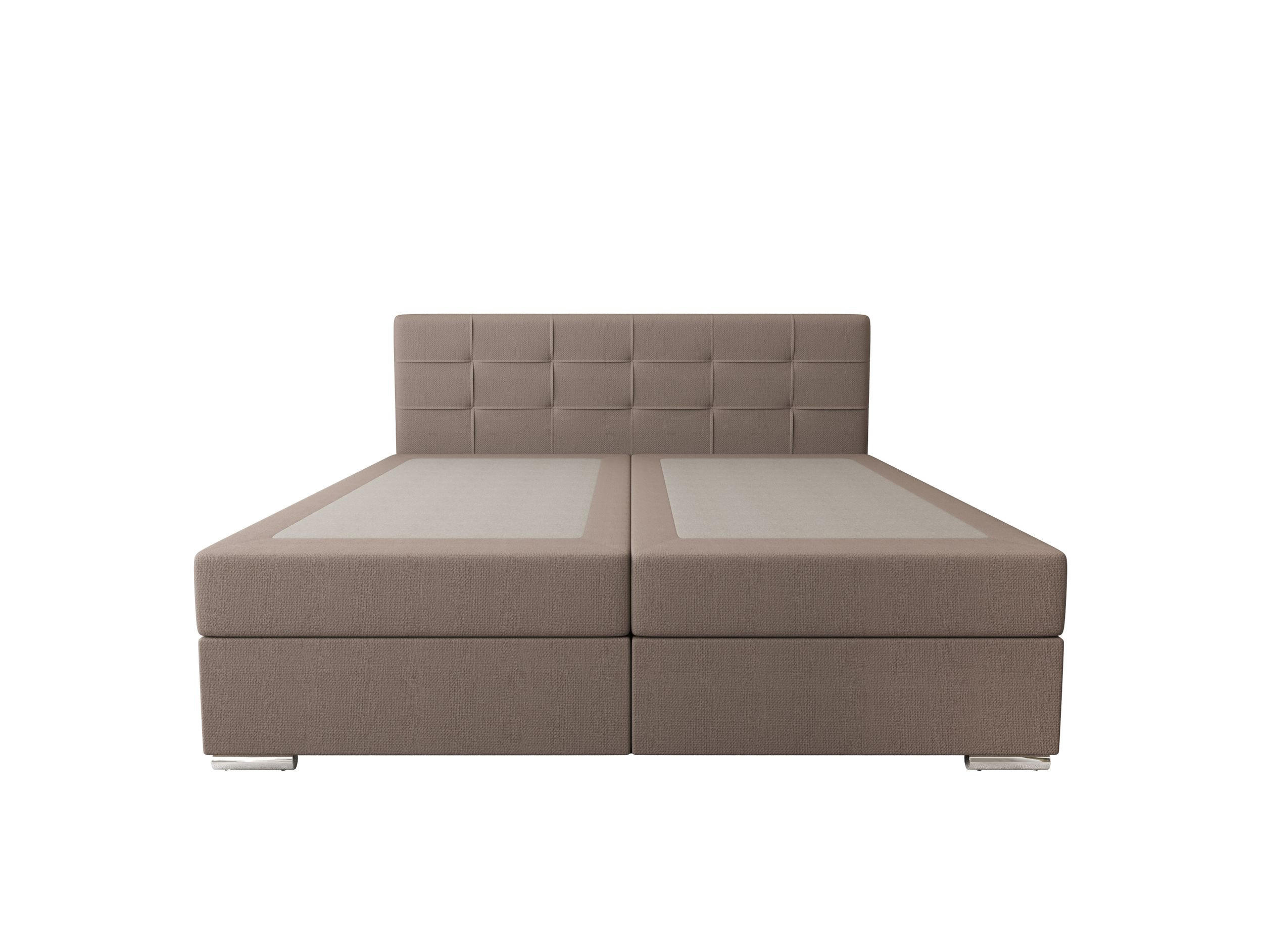 BOXBETT ZILANO 1 mit Matratze H3 und Topper 140x200 Cosmic 808 - Braun, Holz/Textil (140/200cm) - Bedante