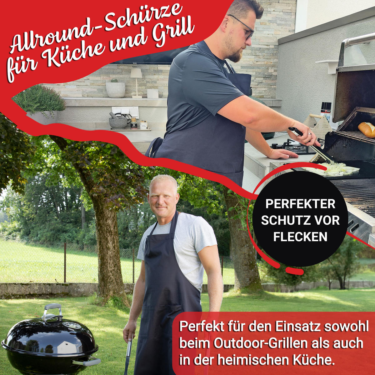 SCHÜRZE , 75x100 cm, 100% Baumwolle, Schwarz - Schwarz, Textil (75/100cm) - Zollner