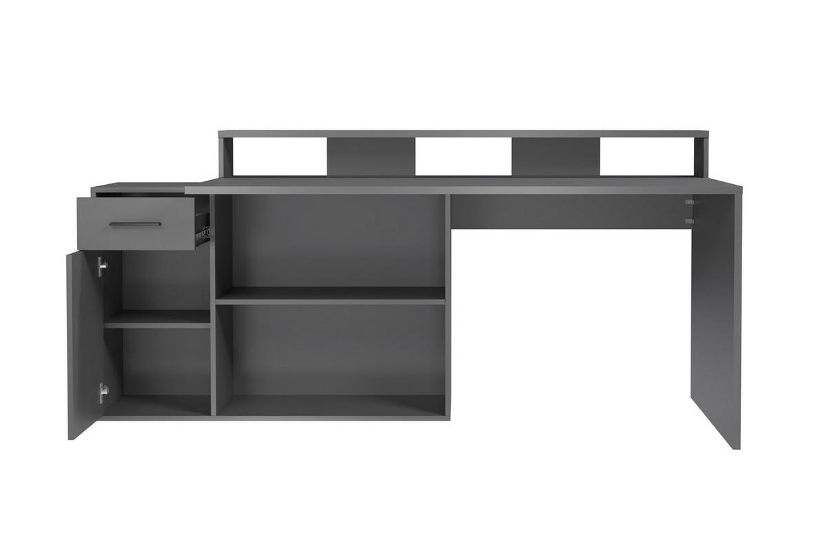 SCHREIBTISCH Anthrazit - Anthrazit, Holzwerkstoff (115/160/91cm) - ebuy24