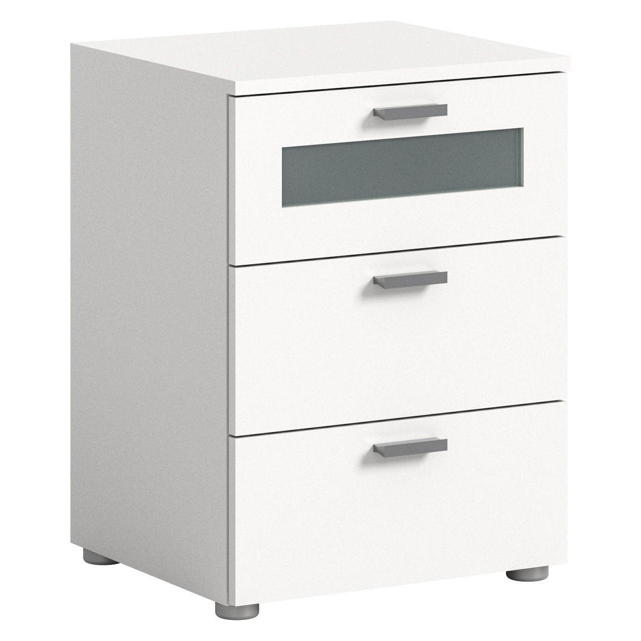 NACHTTISCH Xeno 40/45/60 cm - Weiß, Holzwerkstoff (45/60/40cm) - Xonox
