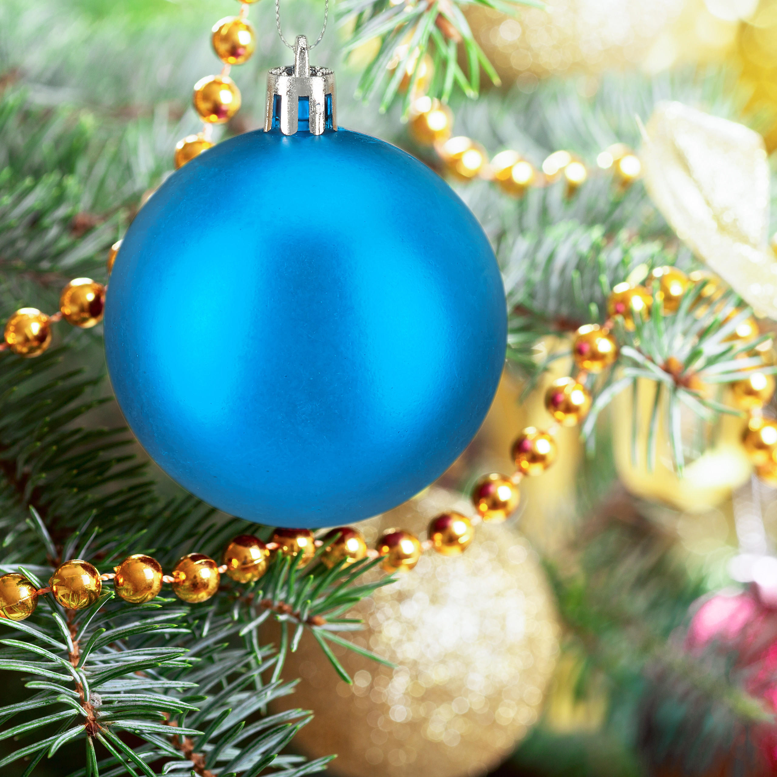 100XWEIHNACHTSKUGELN - Hellblau, Kunststoff (6/7/6cm) - Relaxdays