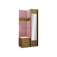 GARDEROBEN-SET Orion XXV - Eiche Artisan/Rosa, Holzwerkstoff/Kunststoff (82/186/46cm) - MIRJAN24