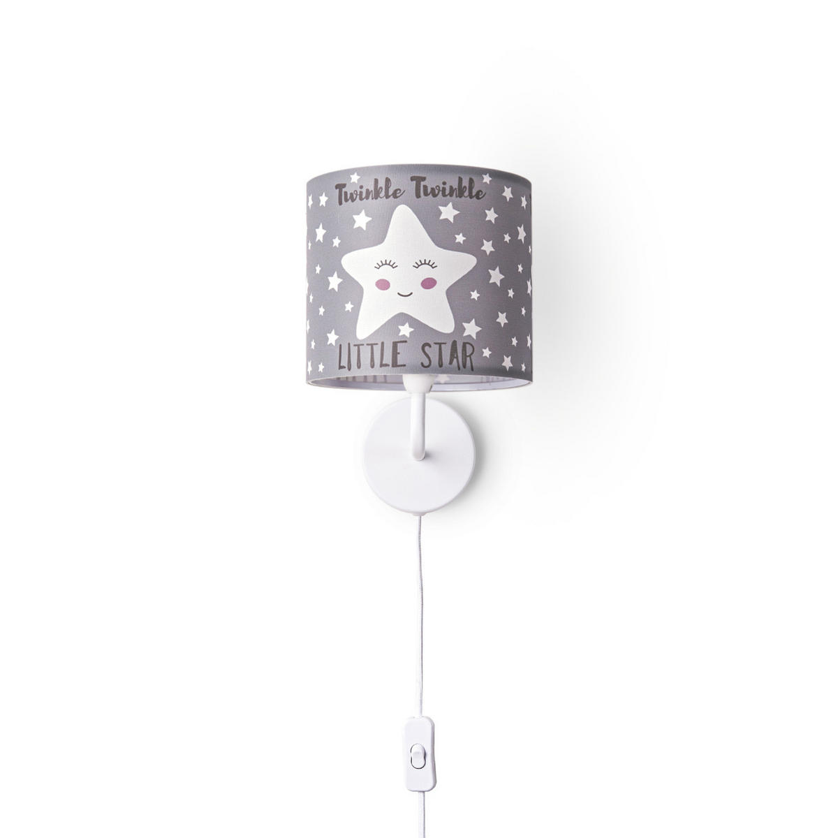 KINDERZIMMERLAMPE Luca Wl Ale 105 - Hellgrau, Metall (18/26.9/20.9cm) - Paco Home