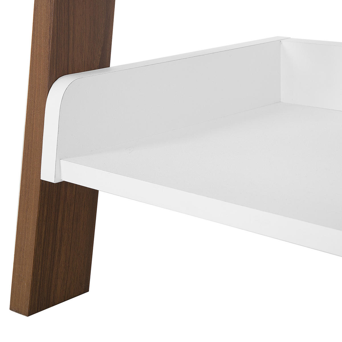 BÜCHERREGAL 5 Fächer Mobile Duo - Weiß, Holzwerkstoff (45/166/36cm) - Beliani