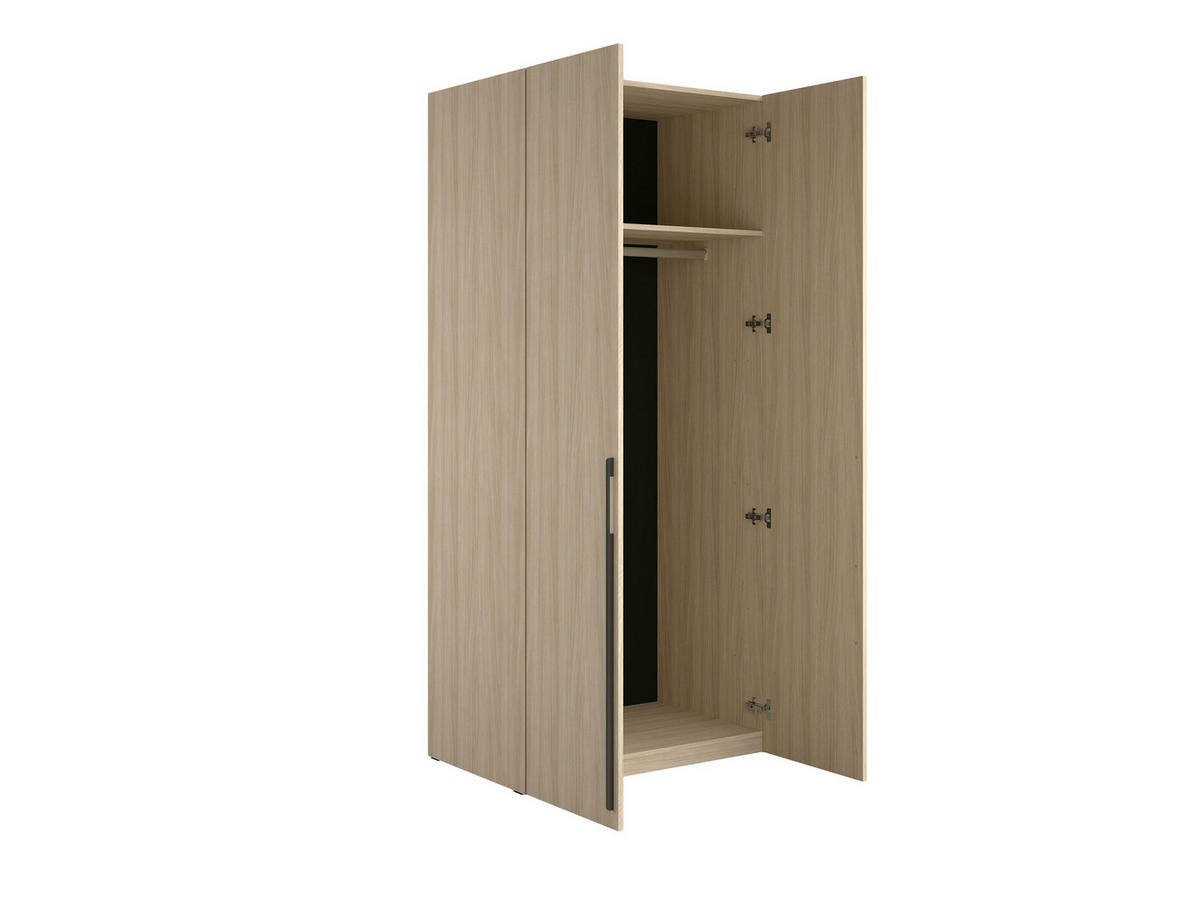 KLEIDERSCHRANK Eiche Barista 91/208/58 - Eichefarben, Holzwerkstoff (91/208/58cm) - RAUMHIRSCH FURNITURE