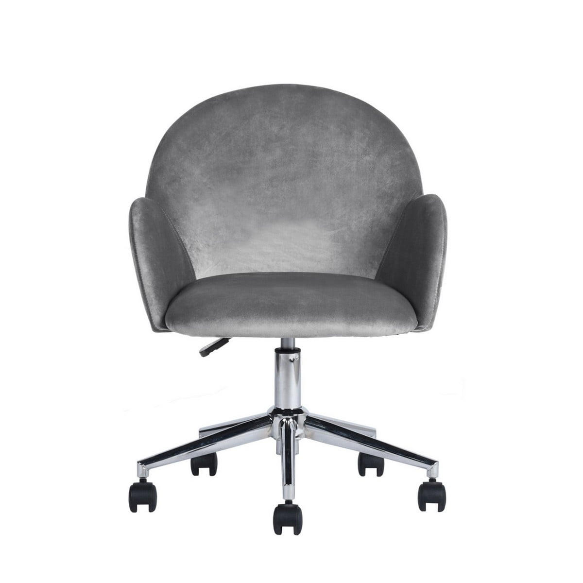 BÜROSTUHL mit Rollen und Armlehnen - CHIOZZA - Grau, Textil (57/77/62cm) - Calicosy