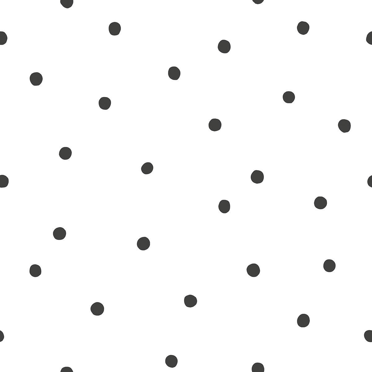 VLIESTAPETE Minima, Erbsen 50 cm x 10m, weiß - Weiß, Papier (50/1000cm) - Lilipinso