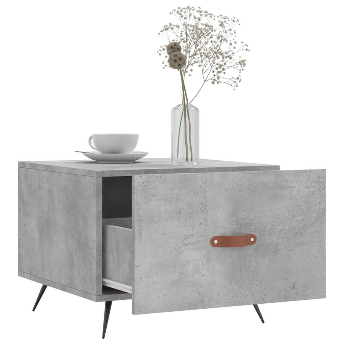 COUCHTISCH Betongrau 50x50x40 cm Holzwerkstoff - Grau, Holzwerkstoff (50/50/40cm) - furnicato