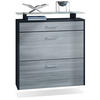 SCHUHSCHRANK Malea Front in Avola-Anthrazit - Anthrazit, Holzwerkstoff (89/96/23cm) - Vladon