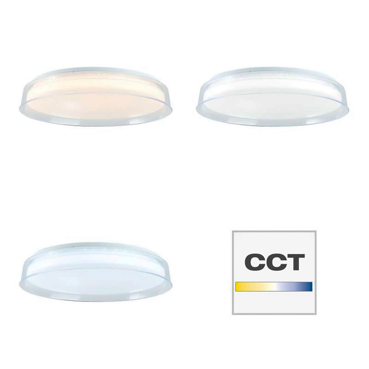 LED DECKENLEUCHTE Weiß Kunststoff - Weiß, Metall (41/41/8cm) - Brilliant