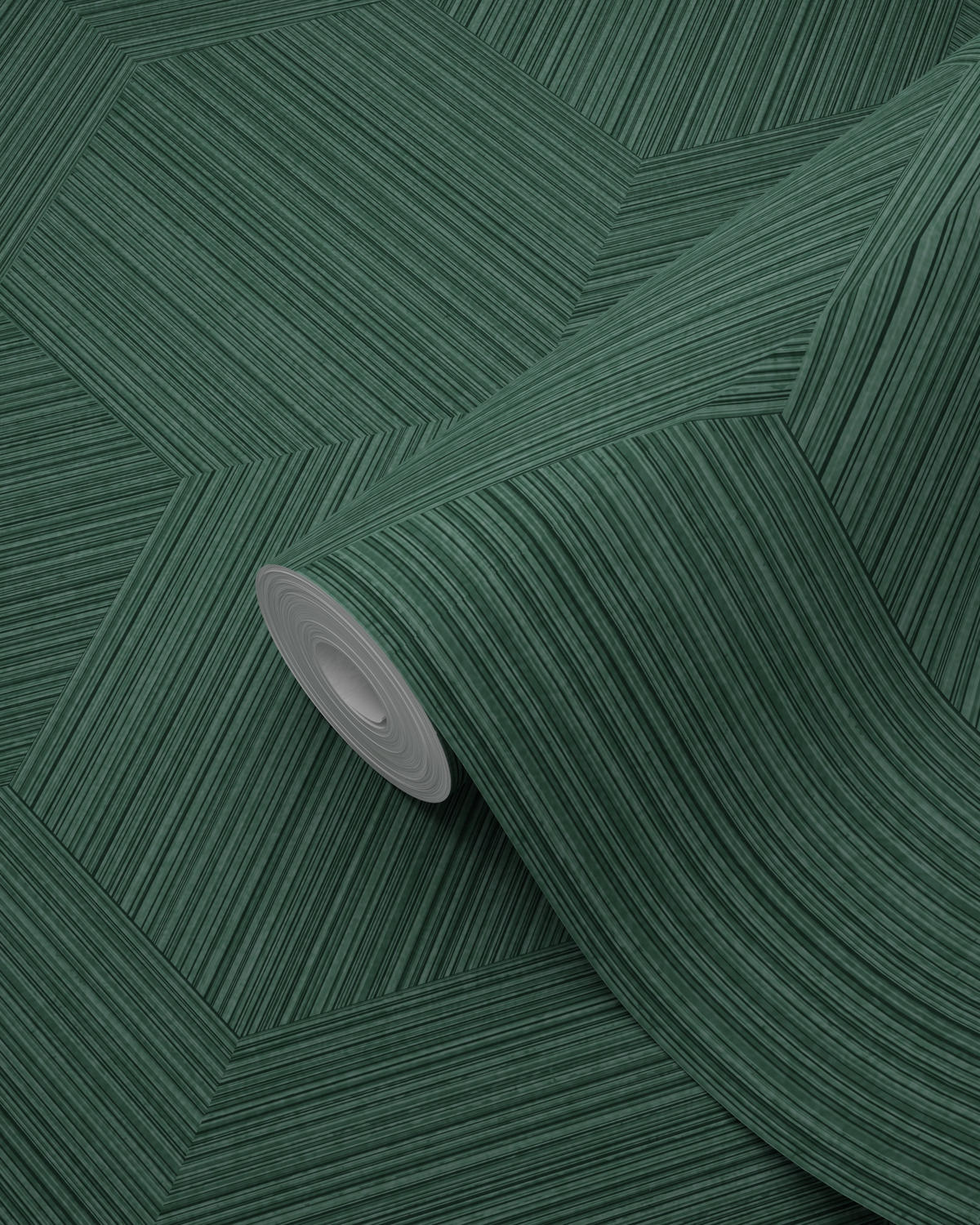 TAPETE 3D-Muster 50 x 900 cm - Grün, Papier (50/900cm) - Origin Wallcoverings