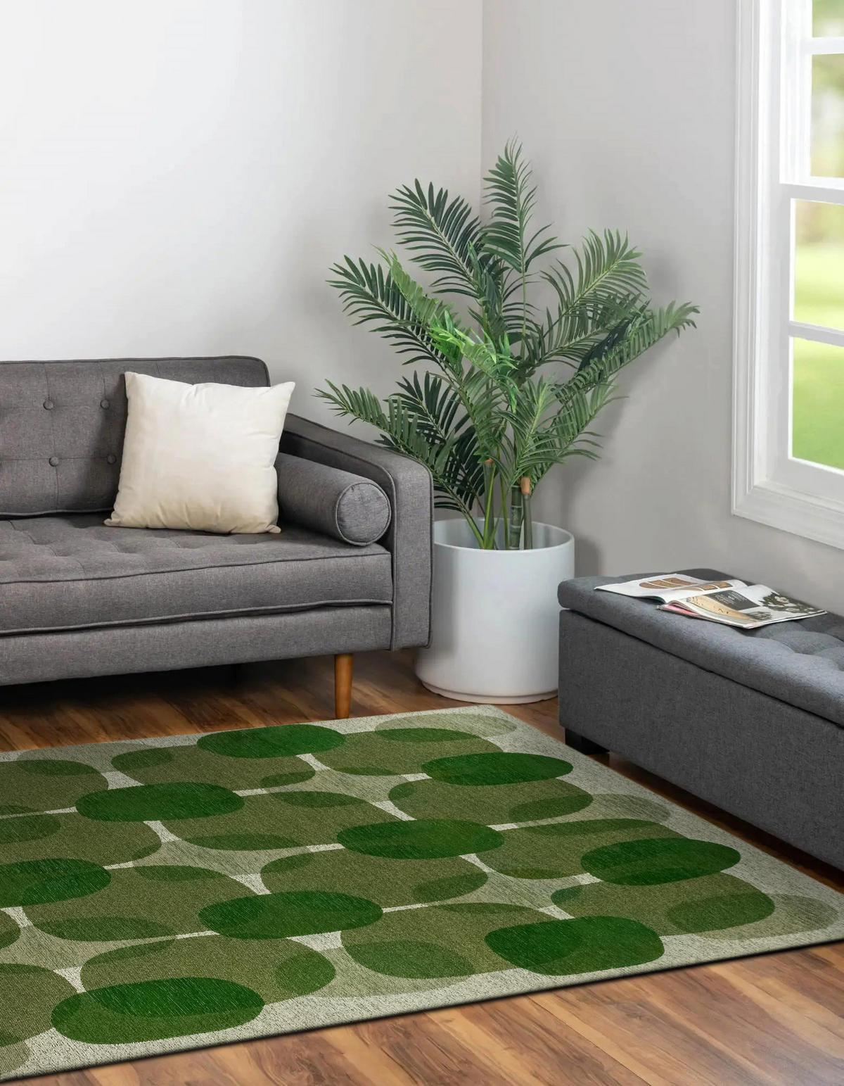 TEPPICH modern Flachgewebe BLACK SPICE Grün 140 x 200 cm - Grün, Textil (140/200cm) - Novatrend