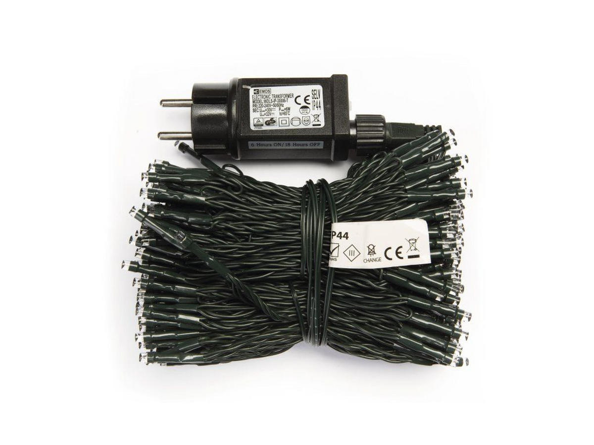 LED-LICHTERKETTE 24 m, Warmweiß, mit Timer, für Innen- und Außenbereich - Weiß, Kunststoff/Metall (2400cm) - LAALU