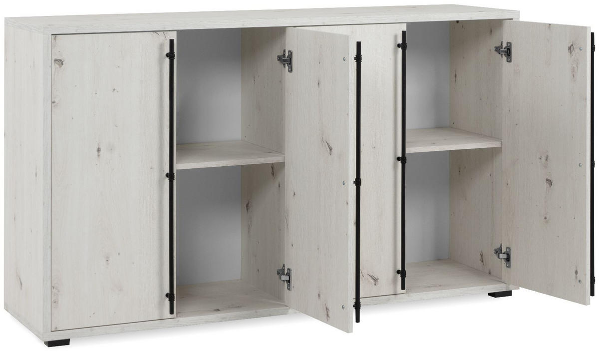 SIDEBOARD Almo 39/146/85 cm - Weiß, Holzwerkstoff (146/85/39cm) - Finori GmbH