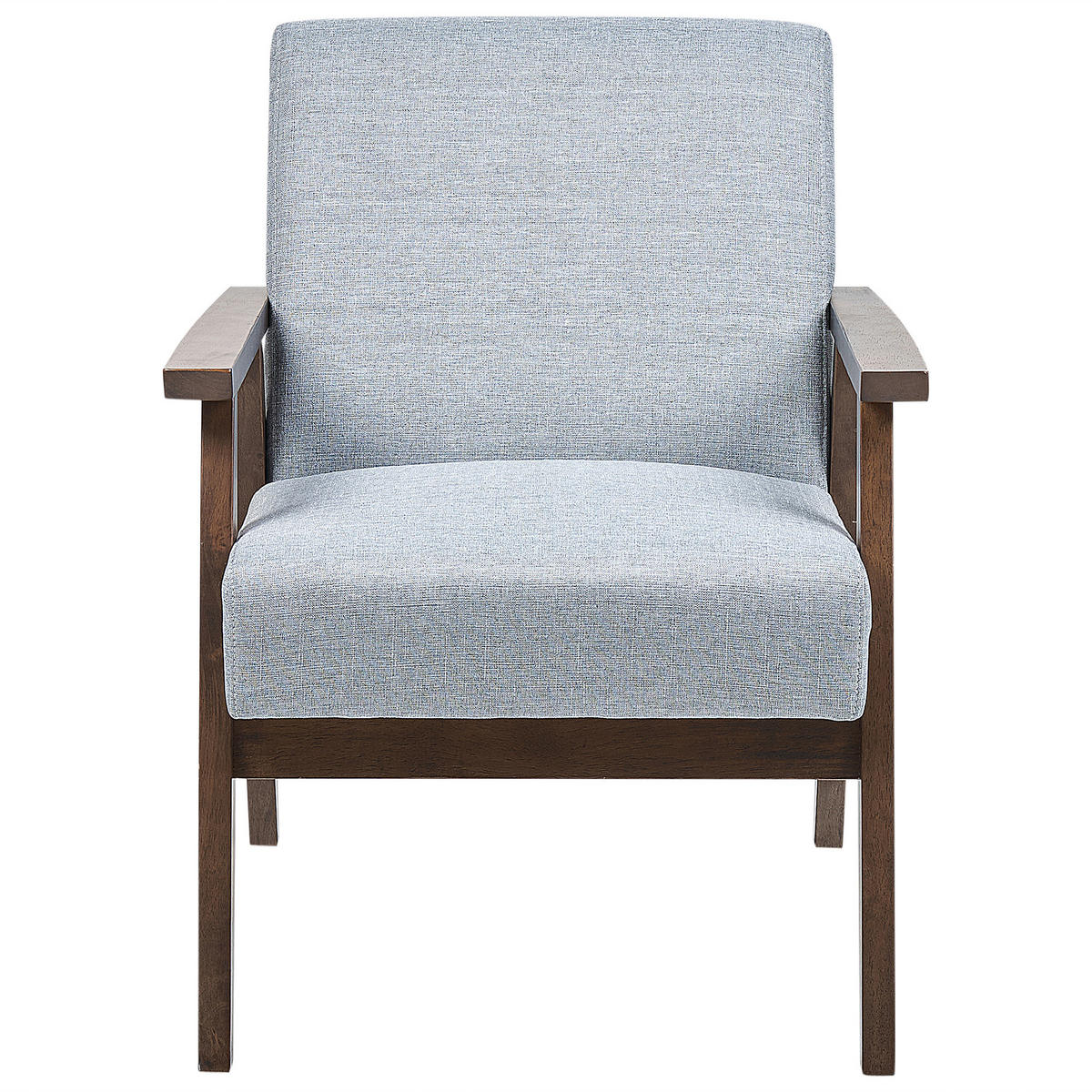 SESSEL hellgrau/dunkelbraun Retro-Design Asnes - Dunkelbraun/Grau, Textil (62/80/80cm) - Beliani