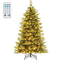 WEIHNACHTSBAUM mit 11 Lichtmodi 180cm Grün - Grün, Metall (180cm) - COSTWAY