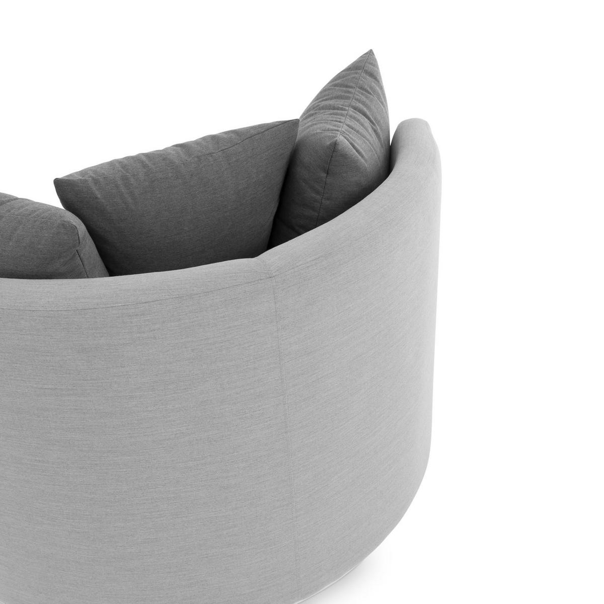 OUTDOOR-SOFA AMALFI - Hellgrau, Kunststoff (110/75/112cm) - IDIMEX