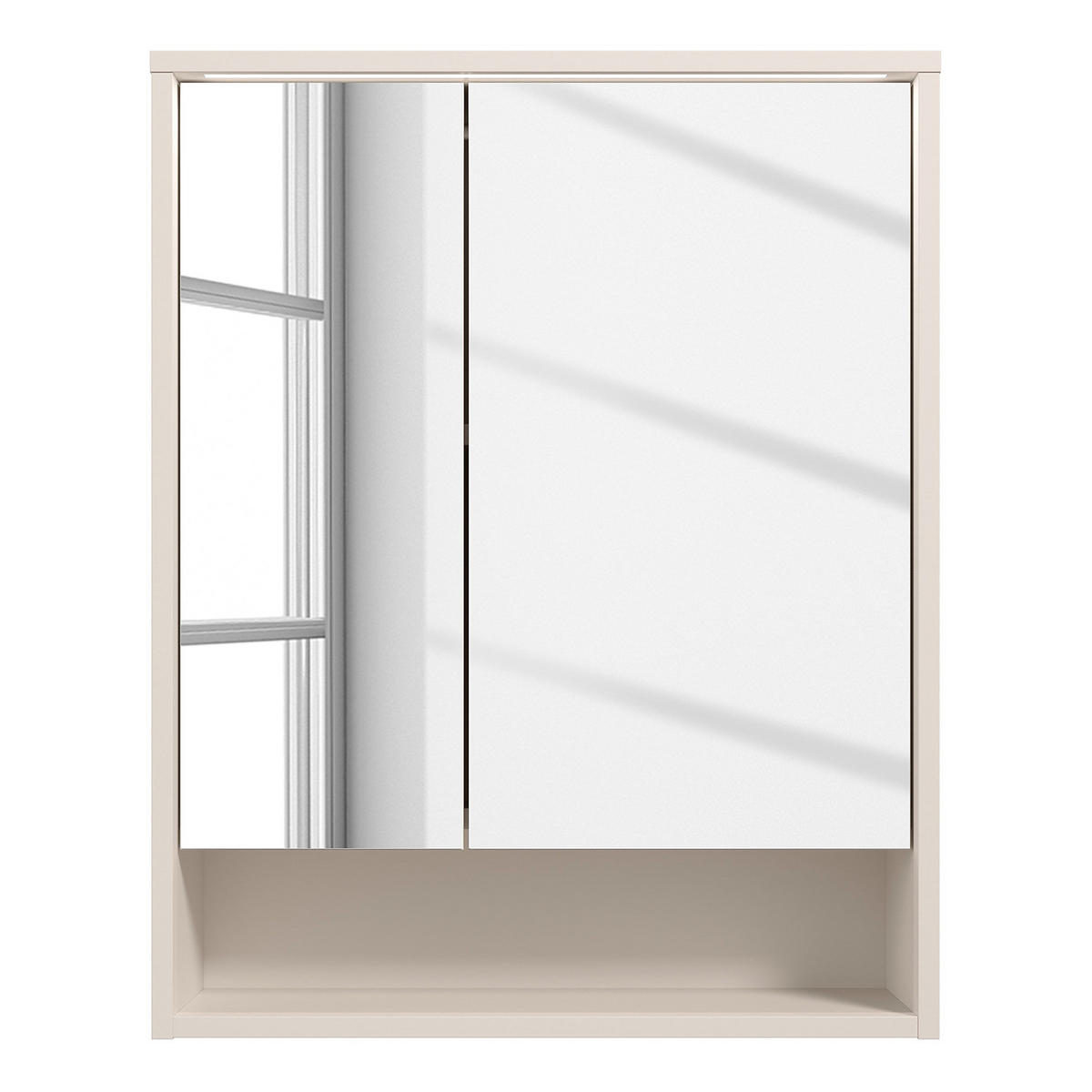 SPIEGELSCHRANK - Spanplatte - Kaschmir, Holzwerkstoff (60/75/20cm) - home24