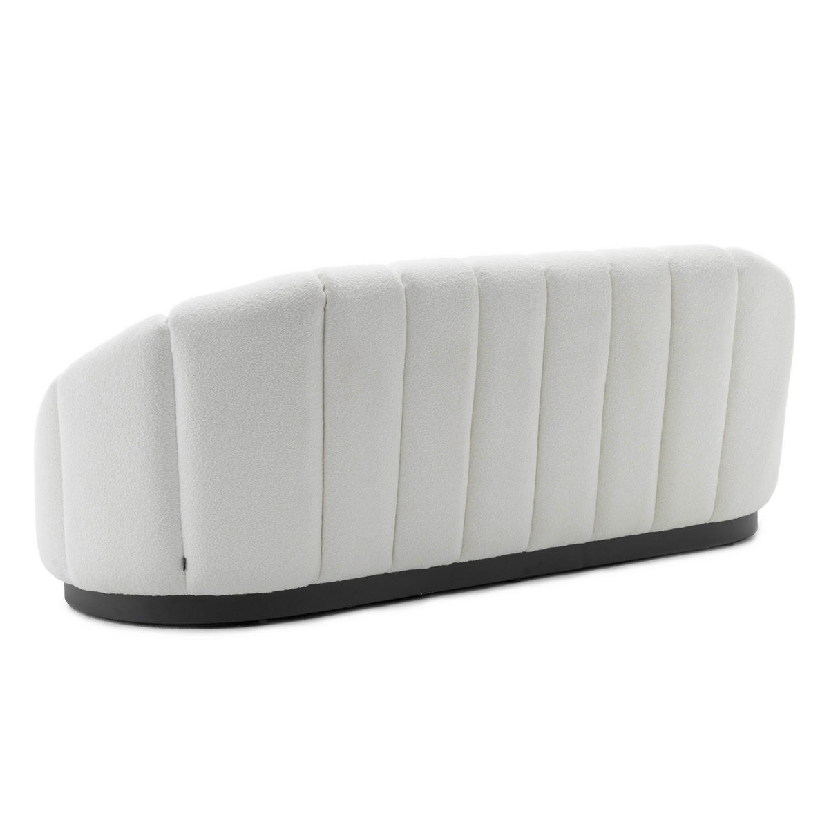 SOFA 3-Sitzer, Weiß - Weiß, Textil (96/83/215cm) - Oviala