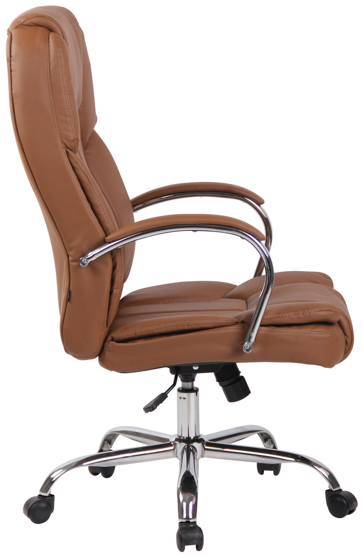 BÜROSTUHL Xavier, Kunstleder Hellbraun - Hellbraun, Textil/Metall (62/125/70cm) - TPFLiving