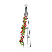 RANKHILFE - Schwarz, Metall (38/204/38cm) - Relaxdays