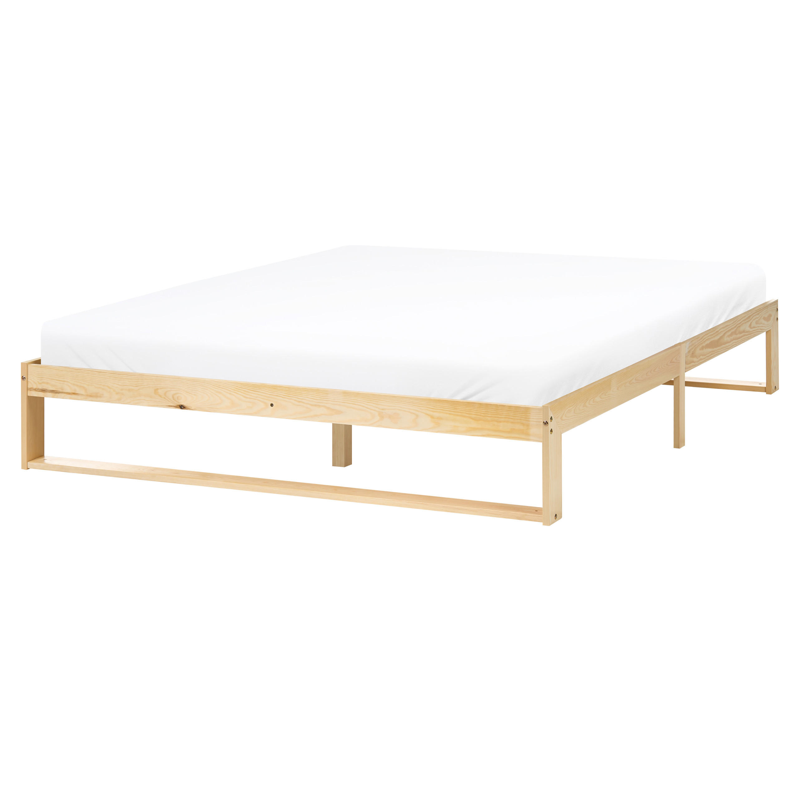 Beliani Bett Hellbraun, Braun 160x200 cm