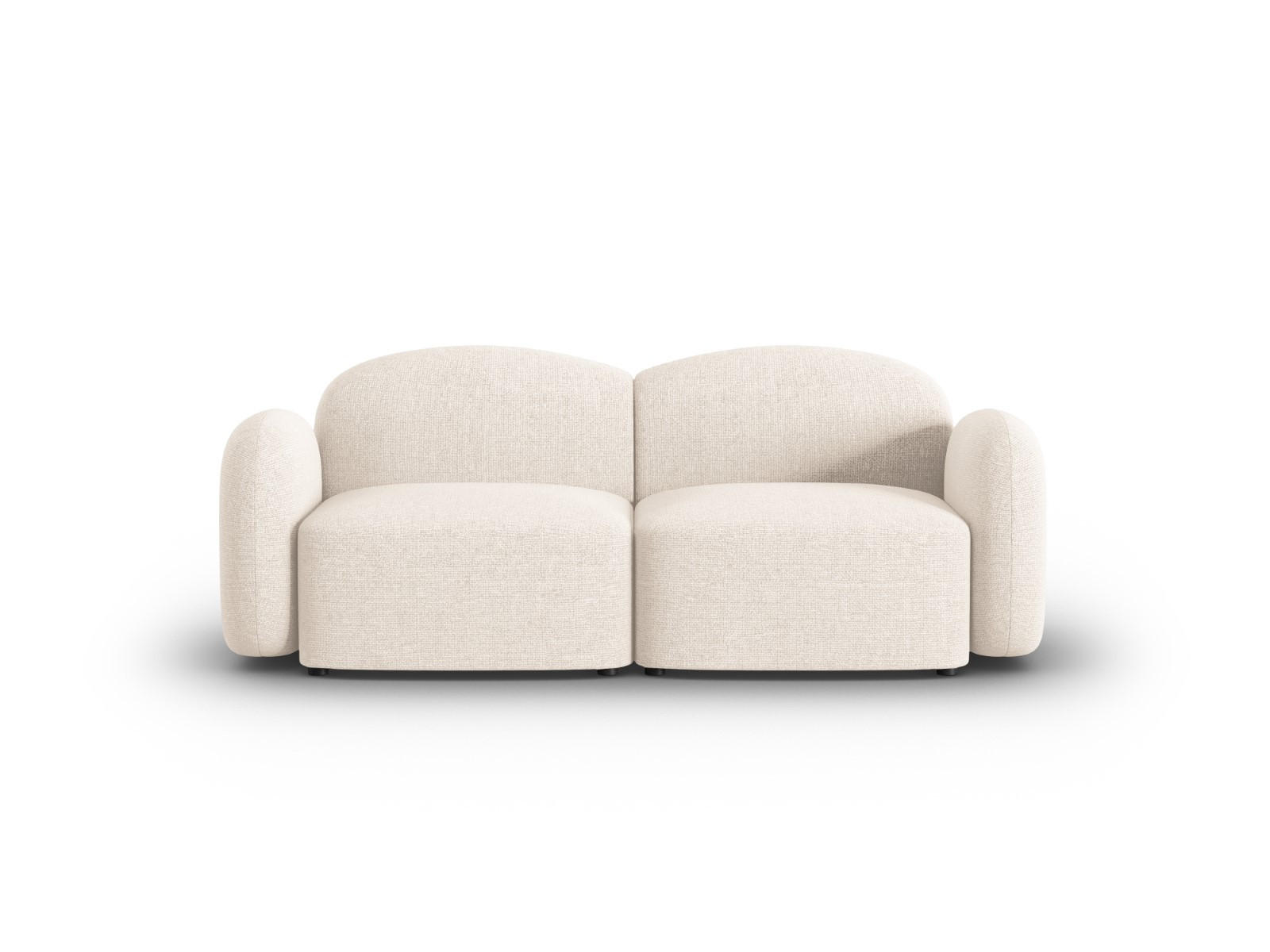 SOFA Blair aus Chenille-Stoff beige clair melange 2 Sitzplätze - Beige, Textil (87/80/194cm) - Micadoni